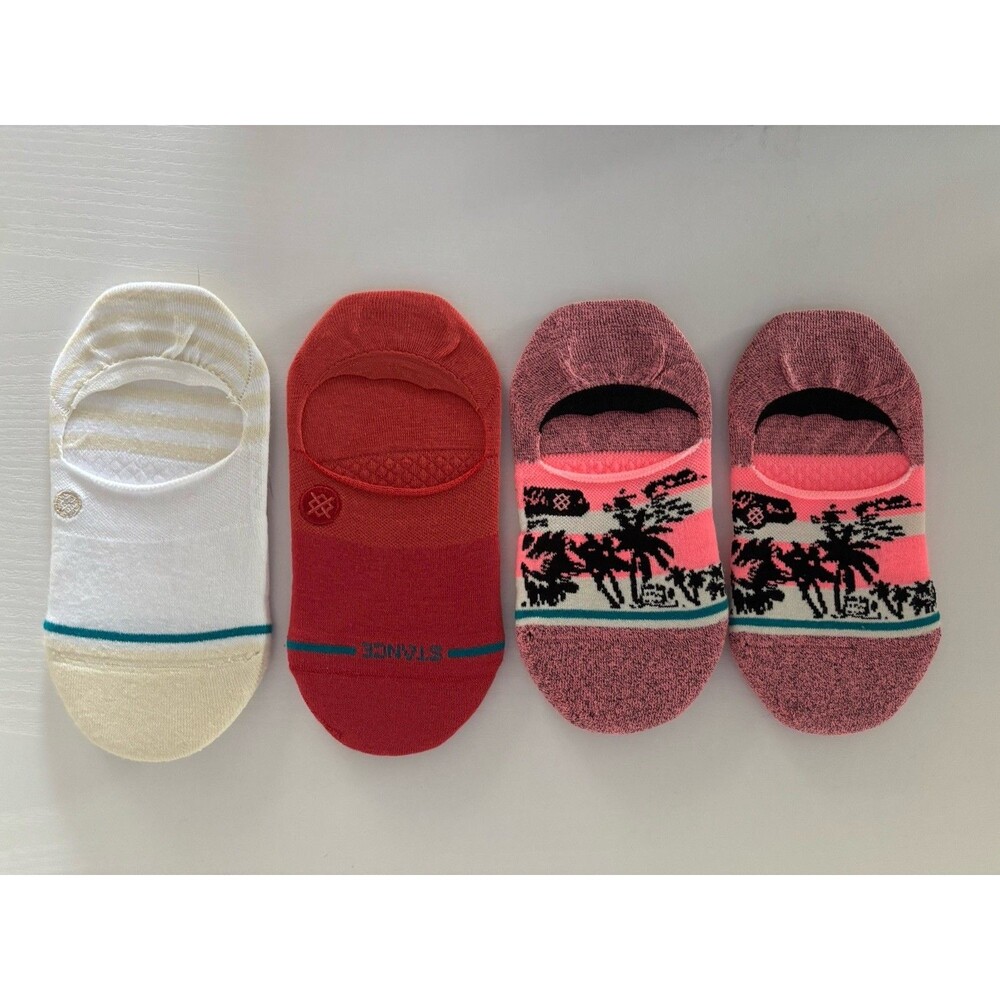 Stance Casual Cotton Blend Socks 4 Pairs No Show Unisex 2 Small 2 Medium